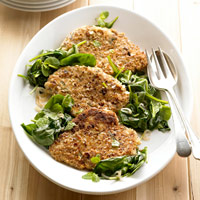 low calorie almond crusted chicken paillard recipe